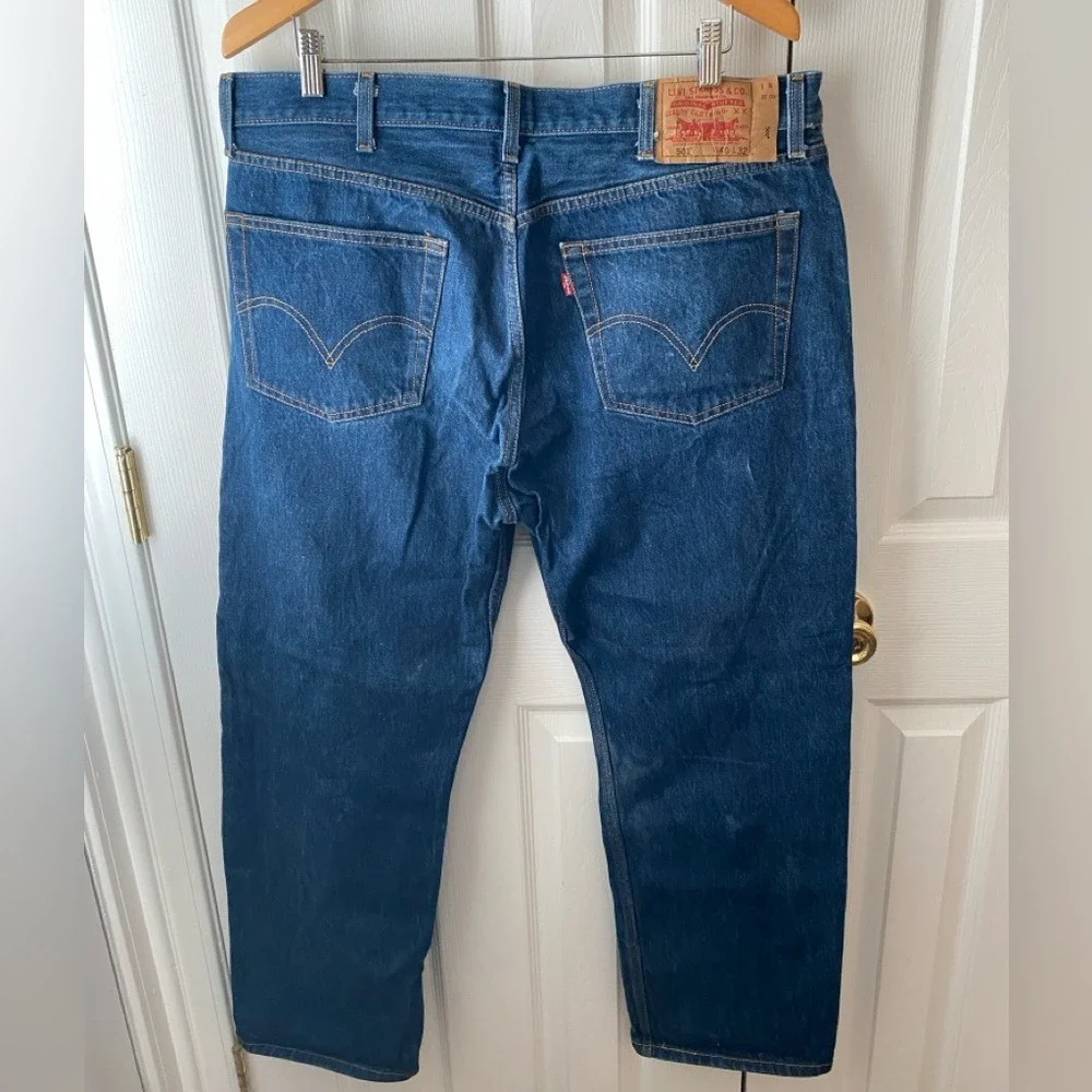 Levi's Lot of 2 501 Dark Stonewash Original Straight Button Fly Jeans‎ SZ 40/30